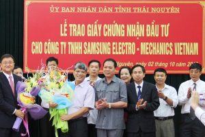 Điều chỉnh dự GCN đầu tư tại Thái Nguyên